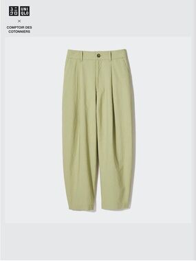 Uniqlo x Comptoir des Cotonniers Linen Blend Pleated Tapered Pants M Minimalist